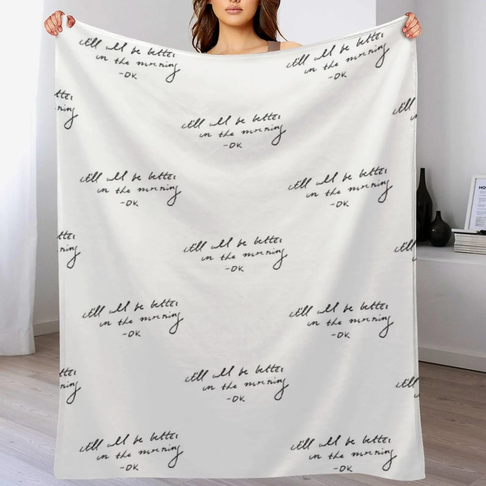 Todo lo será mejor en la mañana, manta de tela de franela para cama, regalo divertido, mantas para lanzar sofá