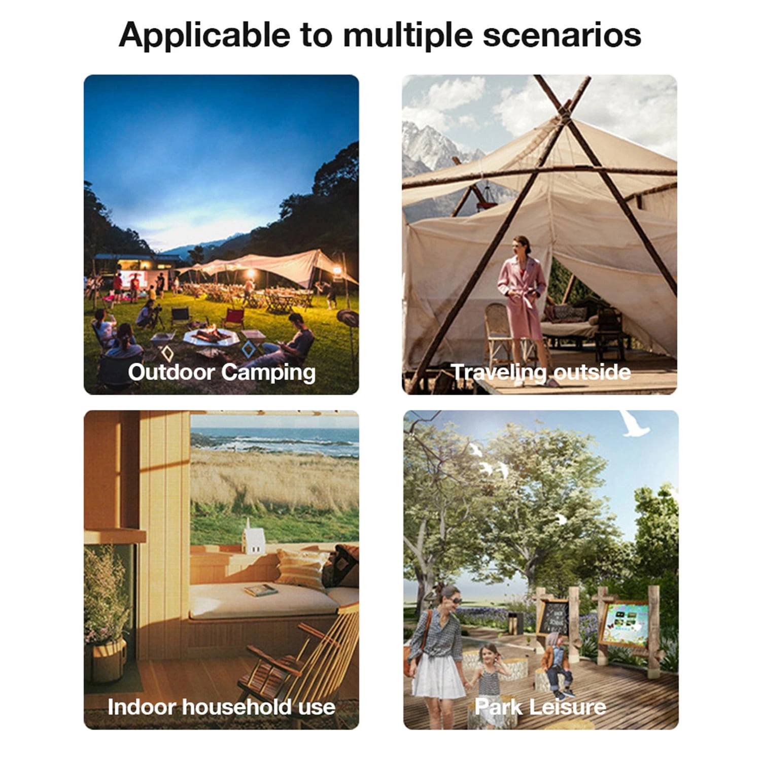 カスタムサイズ軽量折りたたみ式ポータブルムーンチェア（アウトドアキャンプ、ハイキング用）