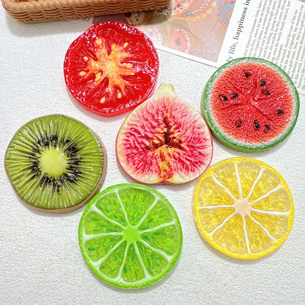 6/60pcs Kawaii Fruit Miniature - Resin Art Price recension och pris