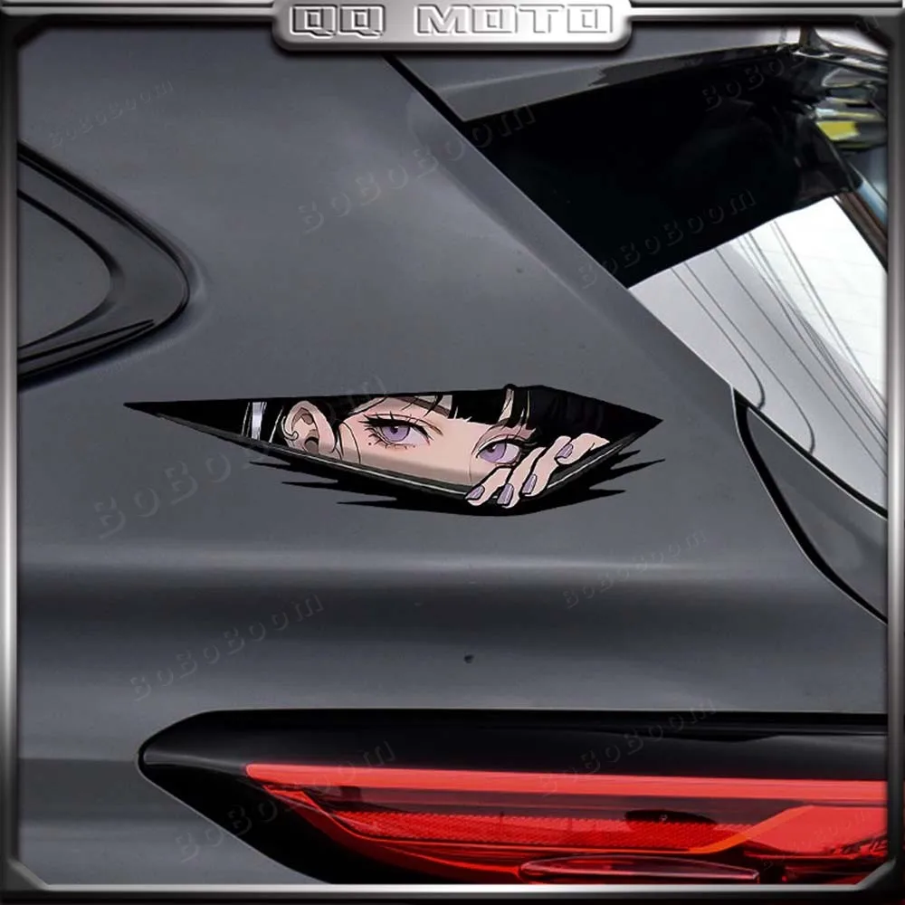 عاكس أنيمي عيون دراجة نارية ملصق الجسم الديكور الخدوش غطاء الجسم هدية الزجاج الأمامي سيارة دراجة ملصقات مقاوم للماء #4