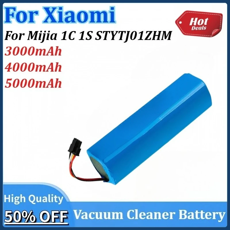 

14.4V 3000/4000/5000mAh P1904-4S1P-MM Robot Vacuum Mop Cleaner Battery for Xiaomi Mijia 1C 1S STYTJ01ZHM Accessories Battery