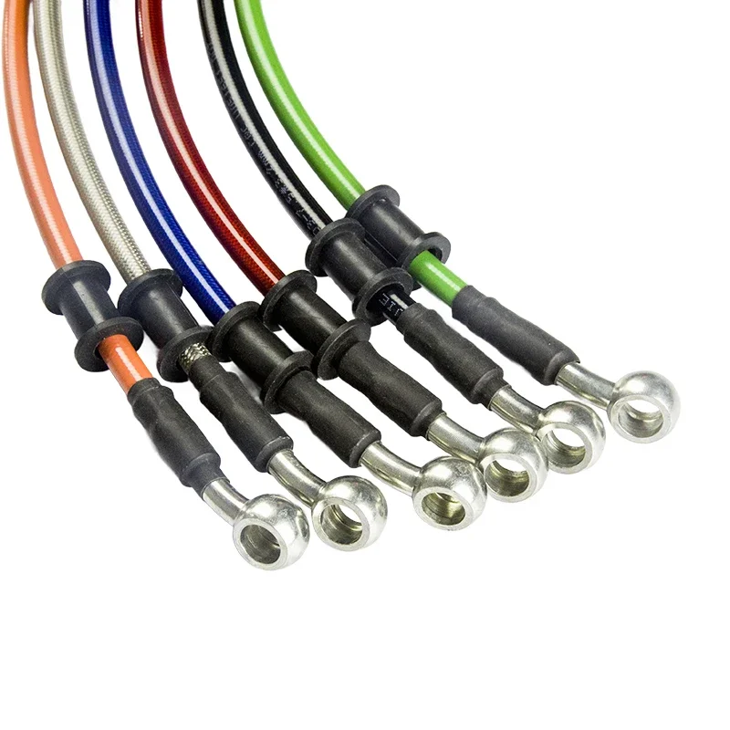 1600mm/1700mm/1800mm/1900mm 28° Universal Motorcycle Braided Brake Hose Hydraulic Brake Line Clutch Oil Hose Line For Dirt Bike
