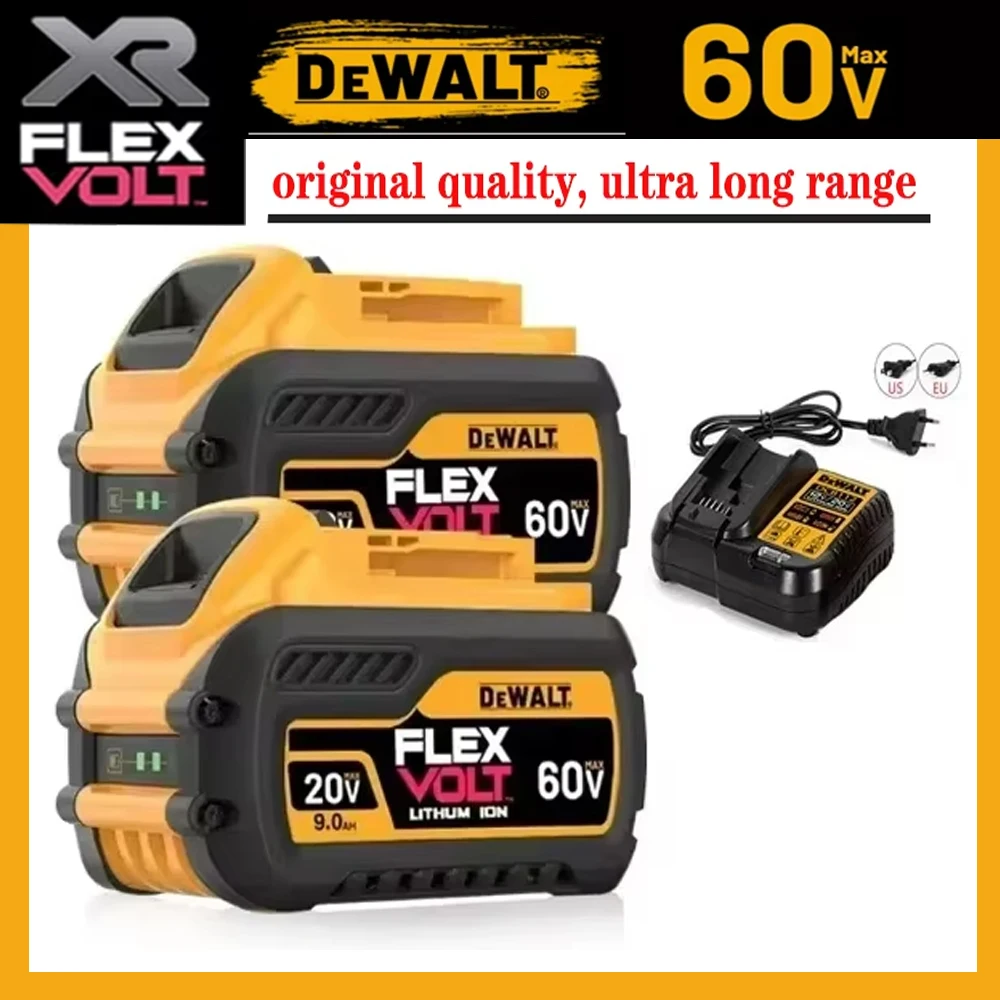 NEW 20V 60V battery 9.0Ah rechargeable lithium battery, BDC112 charger, original Dewalt 20V DCB206, DCB205, DCB200 tool battery