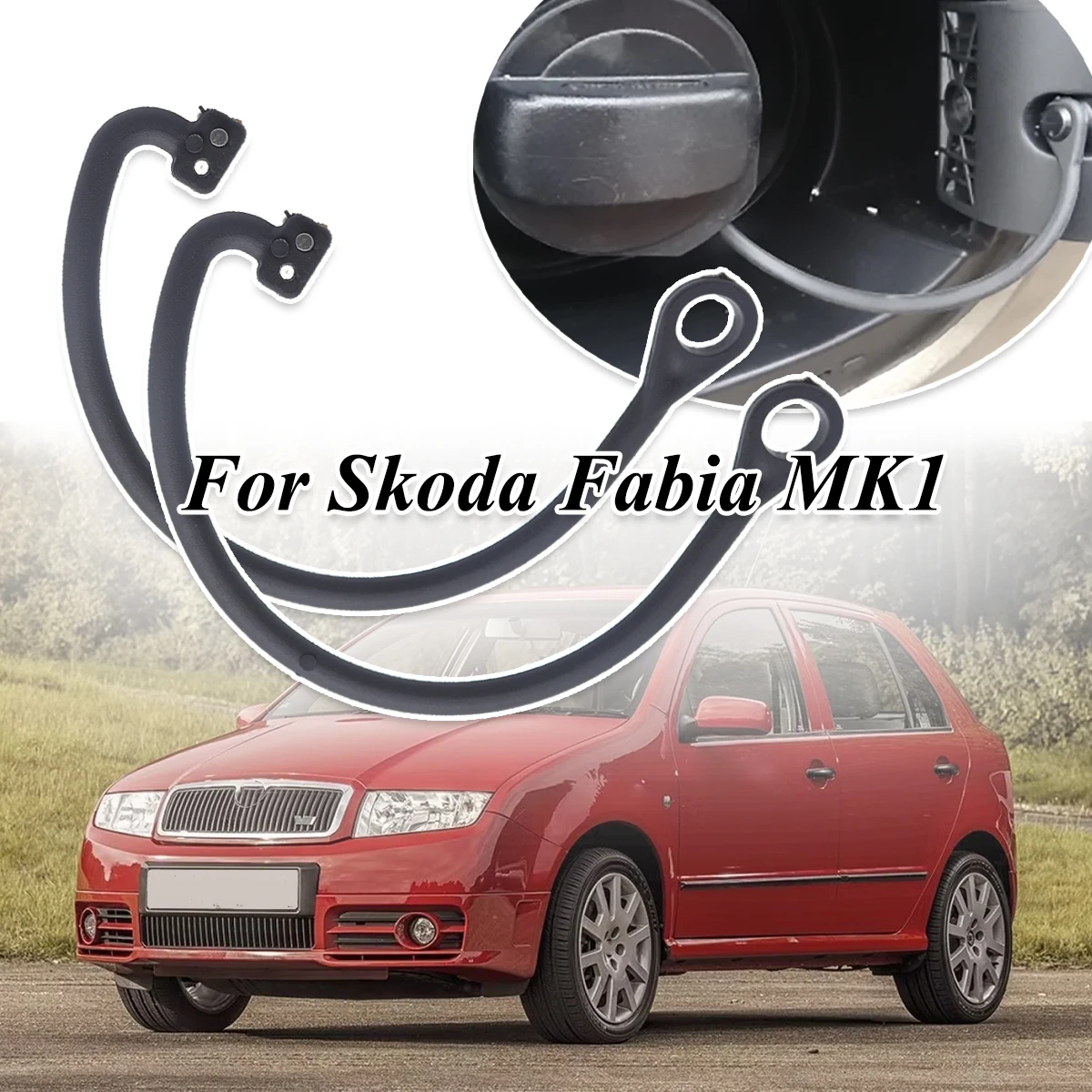 

2Pc Fuel Oil Tank Inner Cover Plug For Skoda Fabia MK1 Petrol Diesel Cap Lid Gas Filler Support Retaining Strap Cord Rope Tether