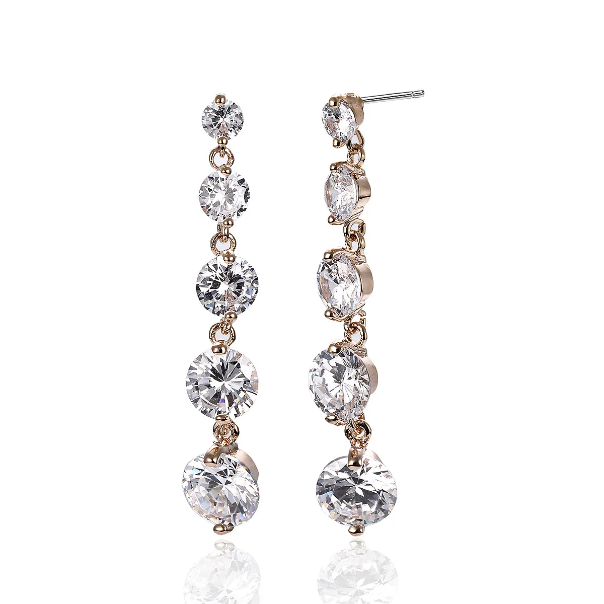 Super flash round diamond zircon long earrings jewelry source wishebay AliExpress earrings women