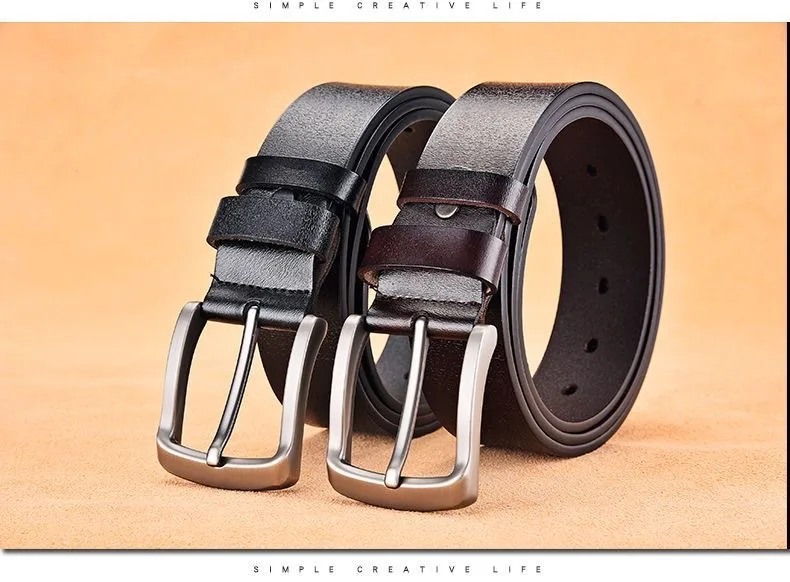 Guter und Günstiger Herren Retro-Dornschließen-Gürtel Geeignet für Formelle Anlässe Hohe Kosteneffizienz Casual Anzug-Hosen-Gürtel Design – Detail 14