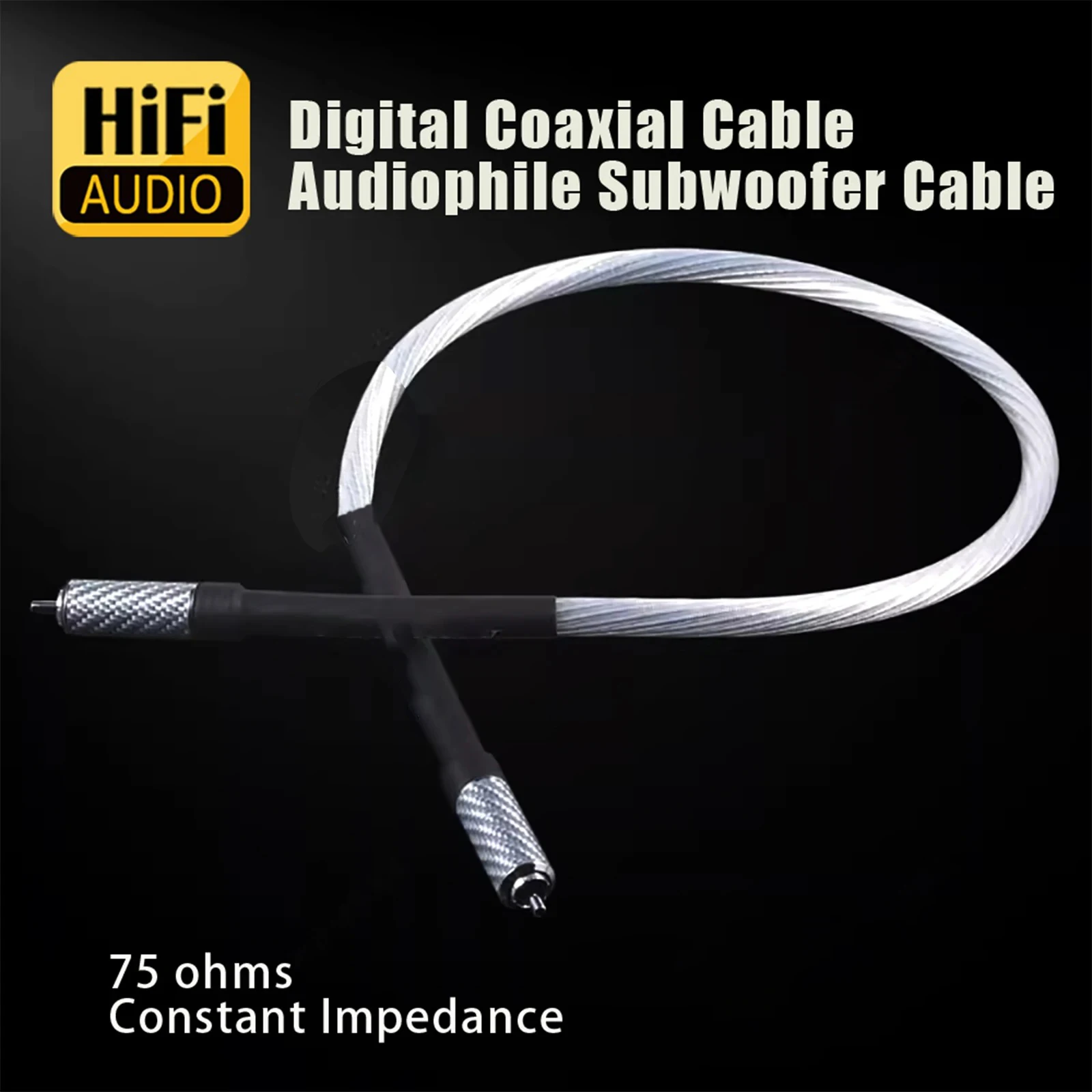 

Coaxial Cable 75 Ohm Lotus Digital Coaxial DC Cable Audiophile Subwoofer Cable XLR Female to DC 2.1 Plug for eBike Bicycle