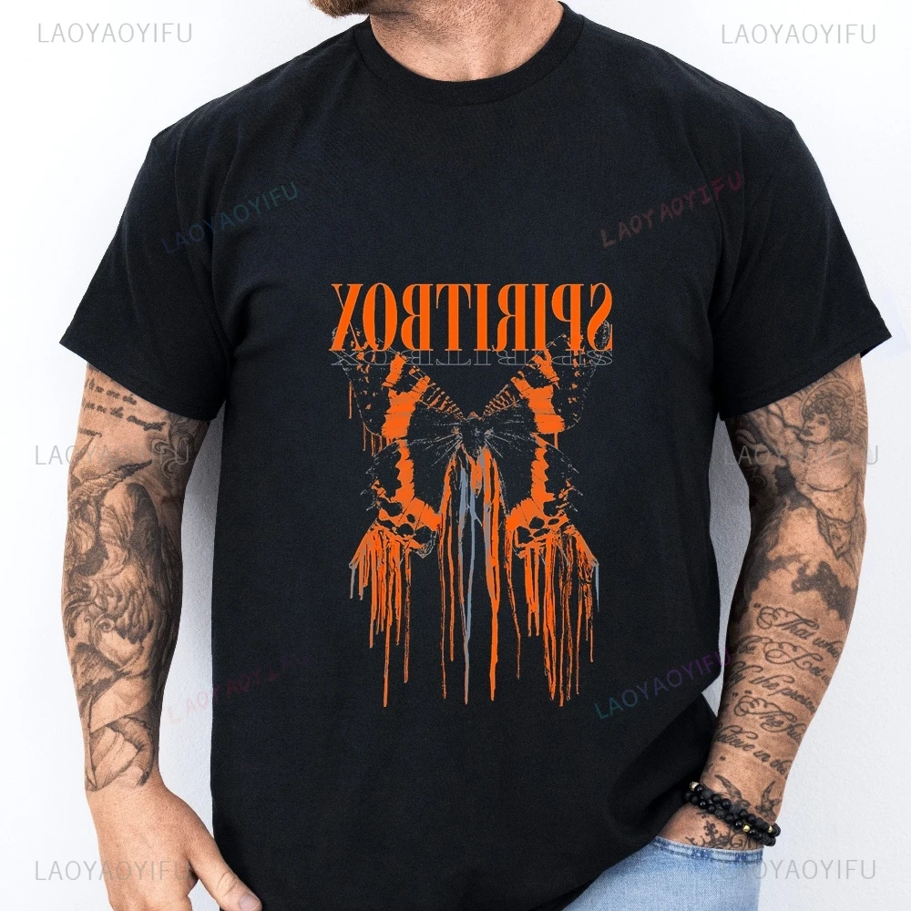 Streetwear Spiritbox Printed T-shirt - Hip Hop Trend Y2K Short Sleeve Men's and Women's Universal Shirt Pattern T-shirt