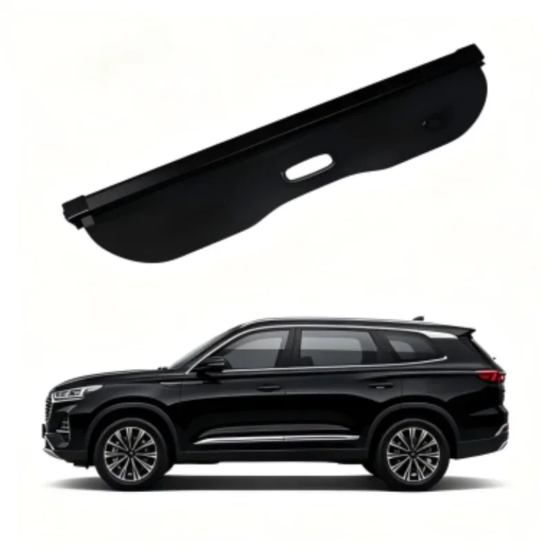 Car Trunk Cargo Cover, Rear Parcel Shelf Shade Shield, Luggage Privacy Blind for Chery Tiggo 8 Plus 2021-2024