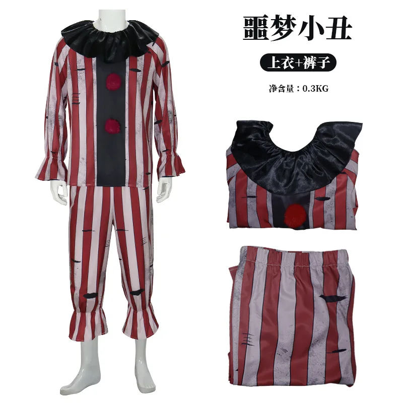 

Аниме Злой Клоун Косплей Аниме Искусство Клоун Терор Кровавое Пятно Униформа Набор Хэллоуин Вечеринка Ролевая Игра Одежда для Мужчин Женщин