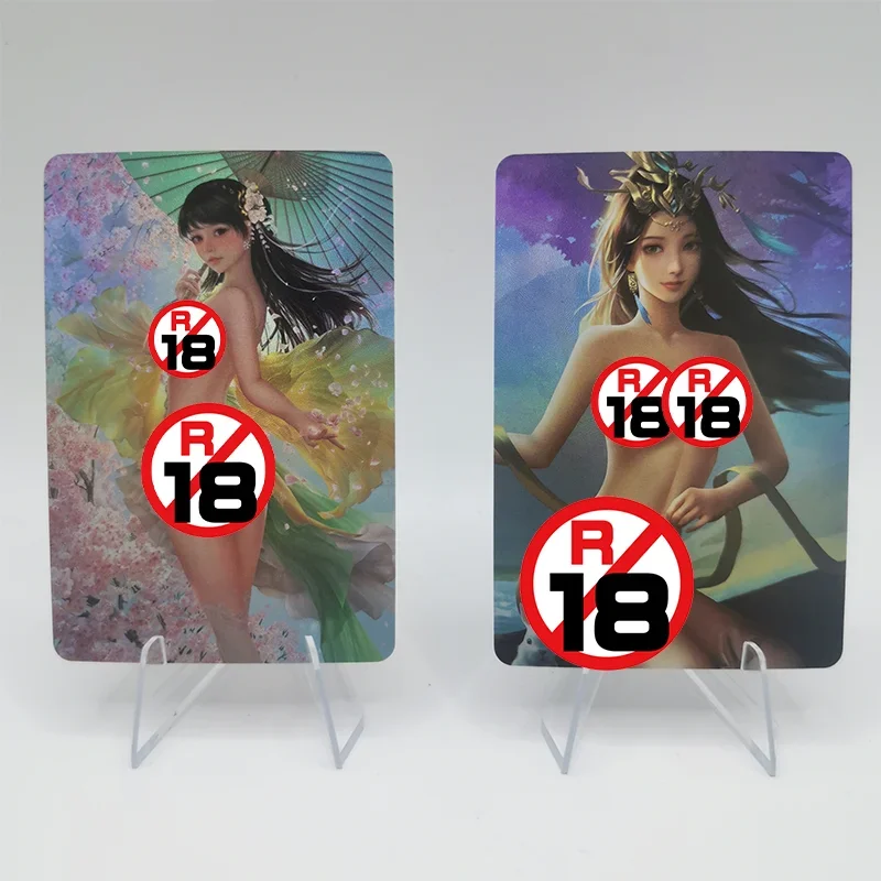 9PCS/Set Sexy Anime Girl Cards Legends of The Three Kingdoms Diao Chan Xiaoqiao Zhenji Game Collection Cards Christmas Gift Toys