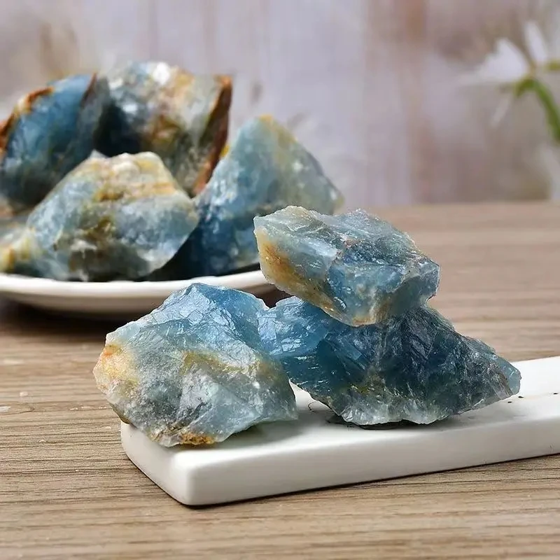 Natural Blue Onyx raw stone mineral specimen gemstone crystal for chakra balance Reiki, good luck/gift ornament - view 4