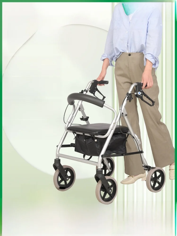 

ly op Cart Foldable Hand Pu Cart Vegetable Bung Step Car ly Assistance Walking Chair Sitting Staing Chair