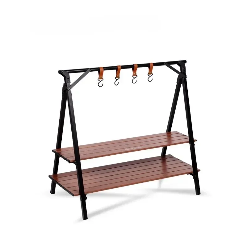 Outdoor Shelf Camping Supplies Equipment Triangle Hanger Camping Storage Rack Portable Aluminum Alloy Folding Shelf