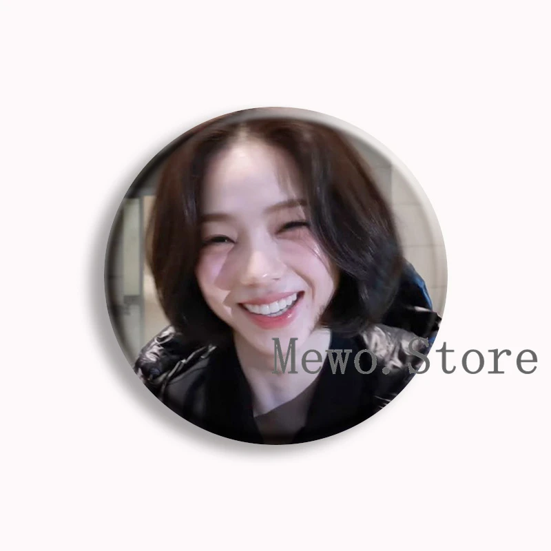 Karina Aesthetic Soft Button Pin Kpop Korean Band Member Brooches Badge Bag Decor Accessories Jewelry Fans Collect Friends Gifts