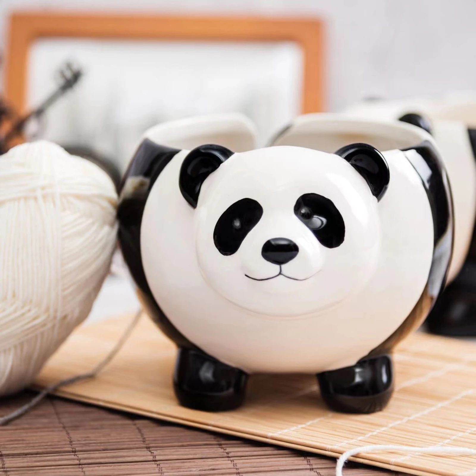 Decoration Cute Panda- New Hair Bowl Fashion Yarn Ball Organizer Living Room Practical Needlecrafts Ceramic Hand Sewing Articles