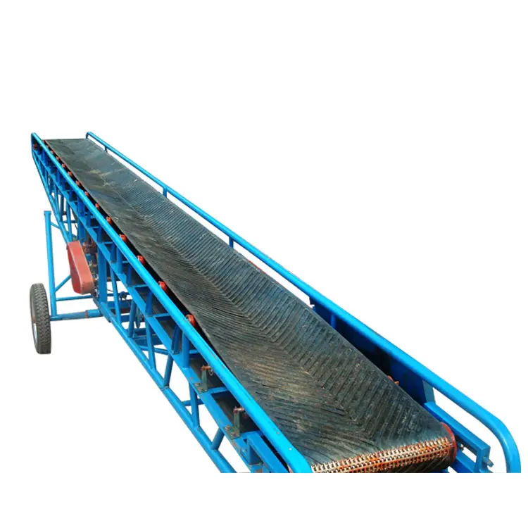 

China portable inclined container loading stone quarry belt conveyor price