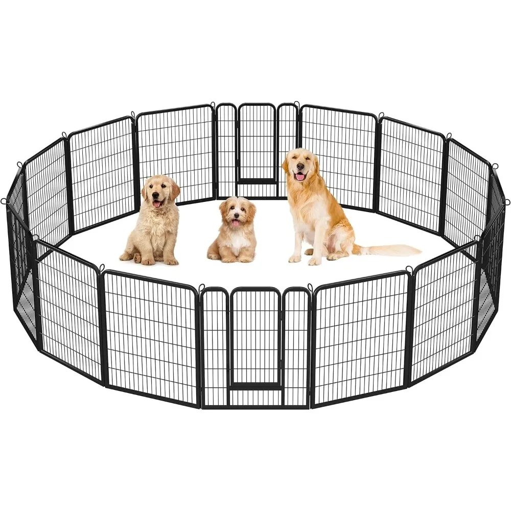 

Dog Playpen Outdoor,16 Panel Fence 40" High Pet Pen for Large/Medium/Small Dogs Heavy Duty Exercise Puppy/Cat/Rabbit