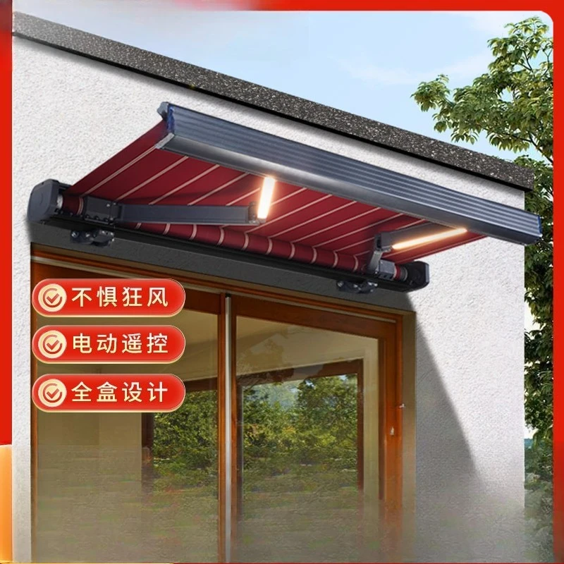 

Outdoor Courtyard garden retractable awning shop Windows waterproof shade Sun shade canopy