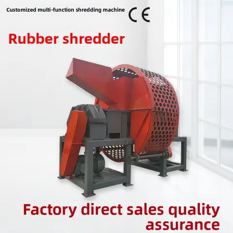 Crusher Tire Screen Rubber Shredder Large And Small Straw And Straw Household Waste Crusher