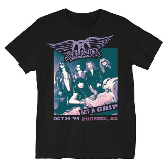 تي شيرت Aerosmith Band 80s - مرخص - جديد - تي شيرت Band Tees مقاس S-4XL فاخر عالي الجودة لكل من الرجال والنساء Y2k #1