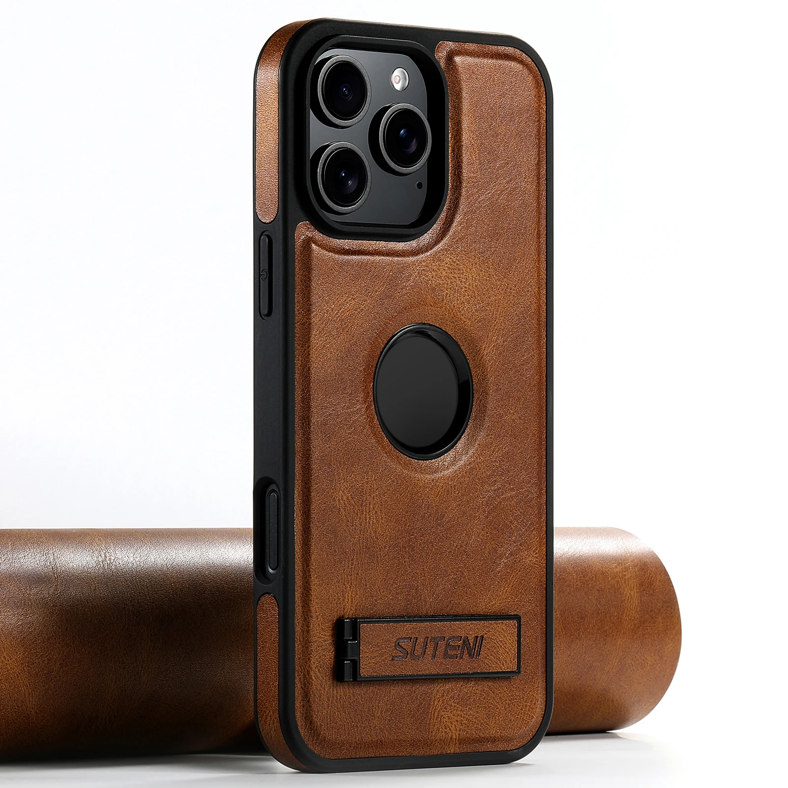 

Чехол для телефона Iphone 16/15/14/13/12 Pro Max с магнитной зарядкой, яркая кожа, масляный воск, кожаная подставка, кожаный чехол Magsafe