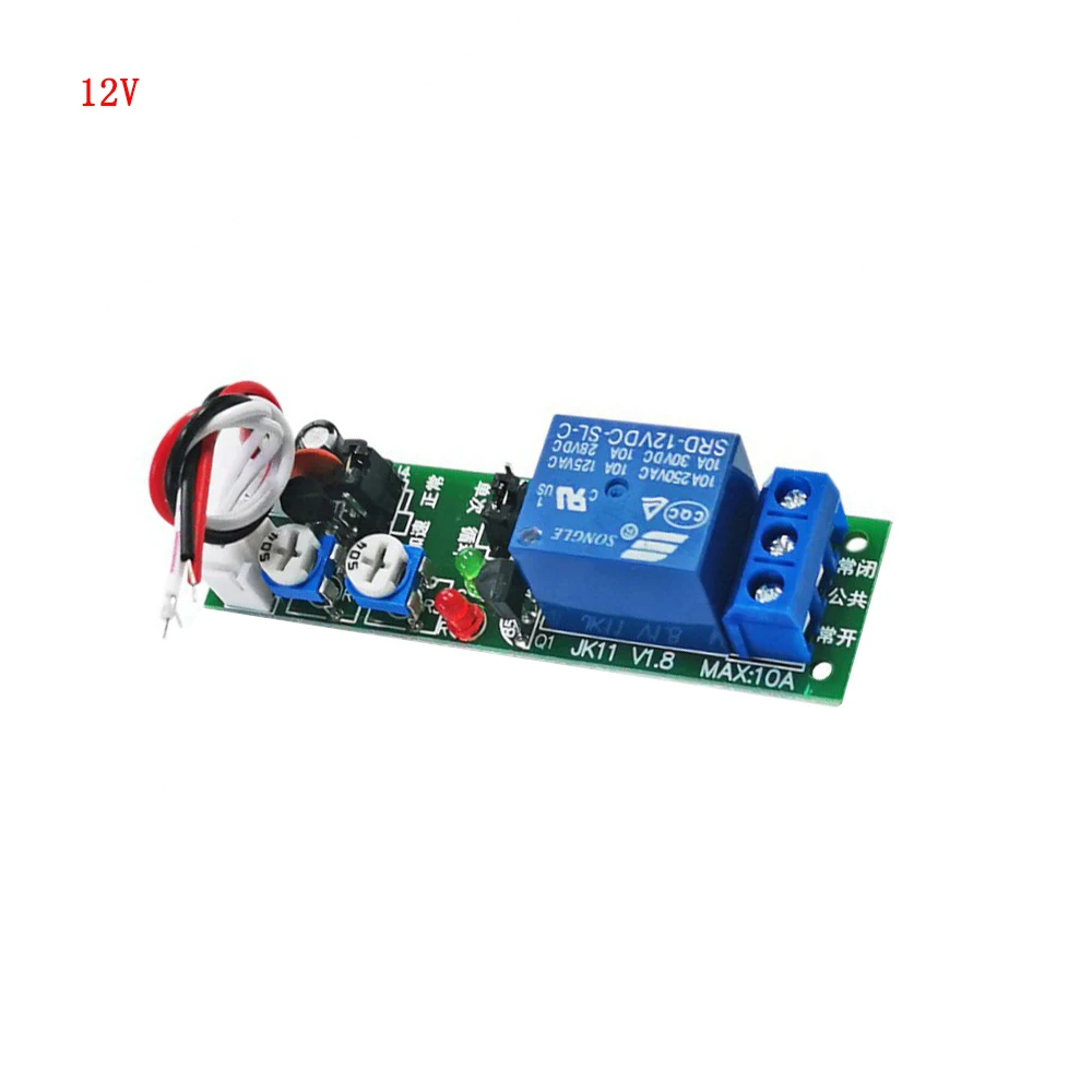 JK11 DC 5V 12V Adjustable Cycle Timer Delay On/Off Switch Power Relay Shield Timer Delay Relay 0-100S Adjustable Relay Module