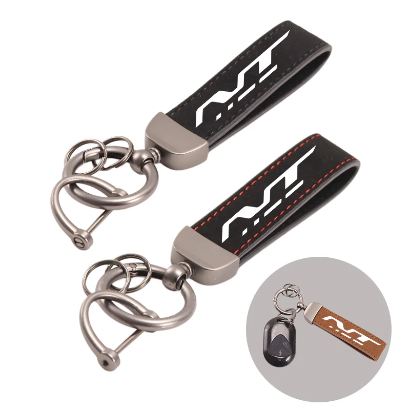 Fashion Logo Suede KeyChain Horseshoe Buckle Key Ring Car Key Rings For Honda NT1100 NT 1100 DCT NT7V NT650 NT 1100 Accessories