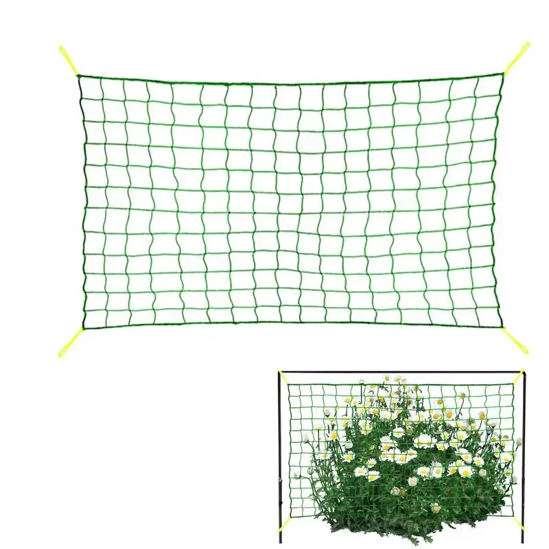

9strand Garden Plant Climbing Net for Flowers Tomato Fruits Vegetables Grapes polyester Trellis Netting 0.9m/1.8m/2.7m/3.6mX1.8M