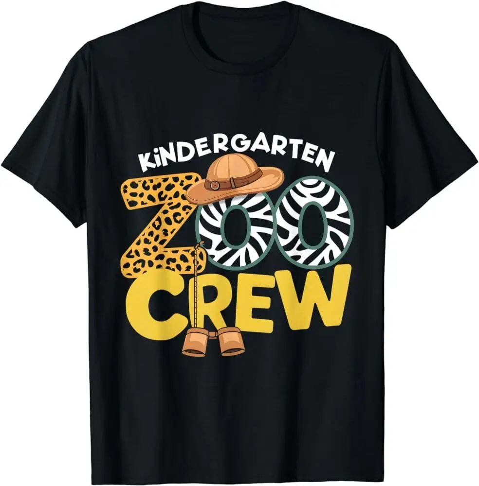 Kindergarten Zoo Crew Back To School Wild Animal Safari Kids T Shirt