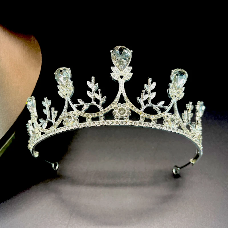 

1pc Fashion Princess Queen Crown Elegant Rhinestone Tiaras Paired Jewelry Hair Accessories Suitable for Party Banquet Ceremonies