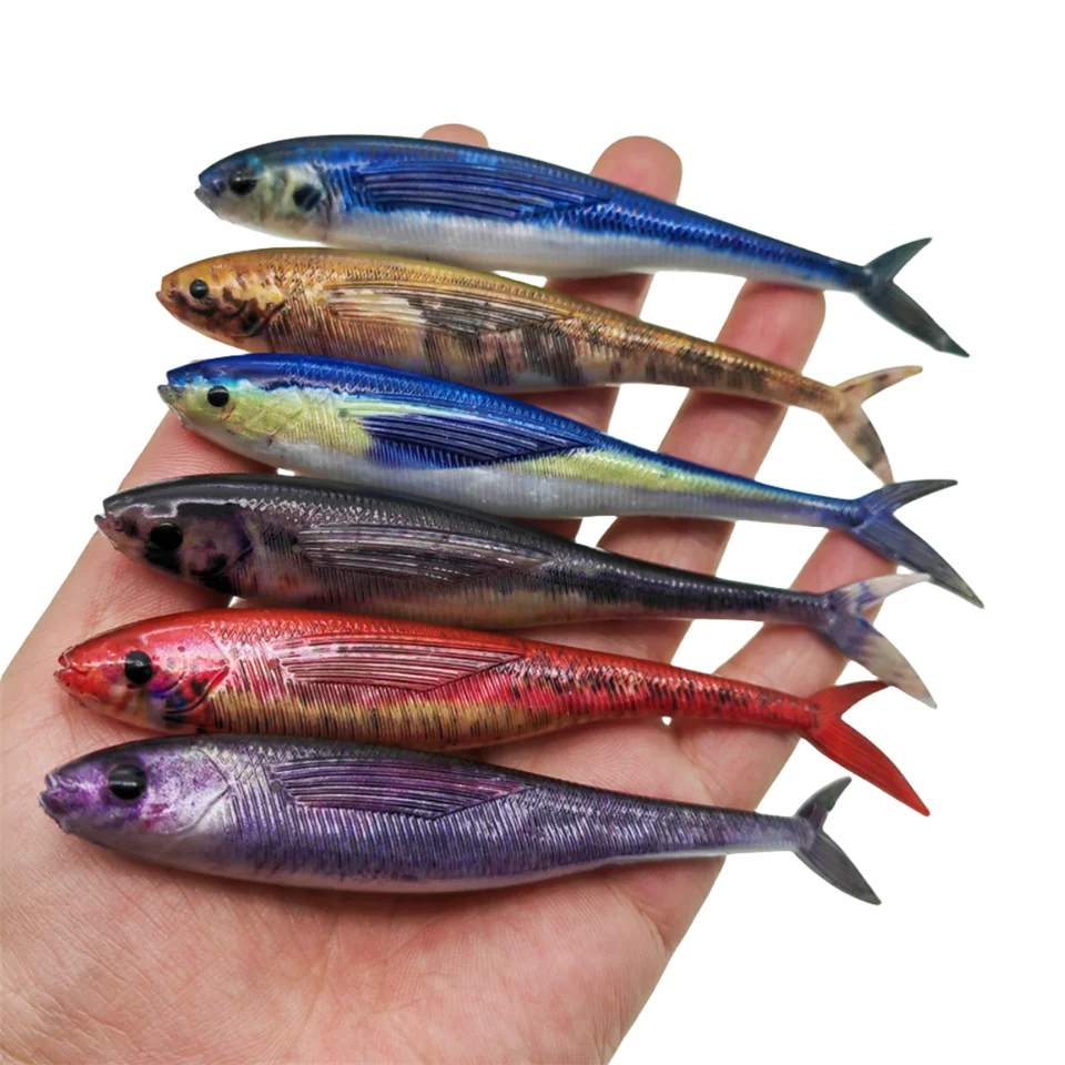 Swolfy 1pc Fishing Lure 3d 125mm 11g 160mm 21.5g Paddle Tail Soft Silicone Baits Walleye Perch Bass Fishing Jigs Artificial Bait