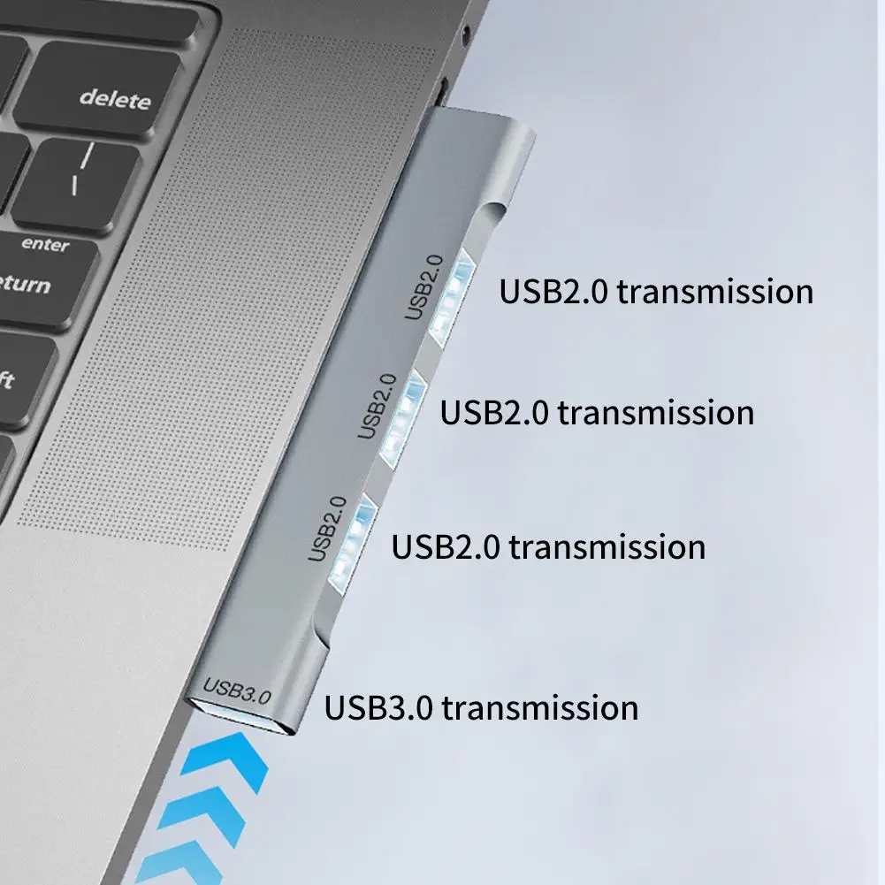 4 In 1 HUB Hub USB 3.0 Splitter High Speed Docking Station USB 3.0 Typec HUB PD Charging OTG Adapter For Laptop PC Accessories image 2