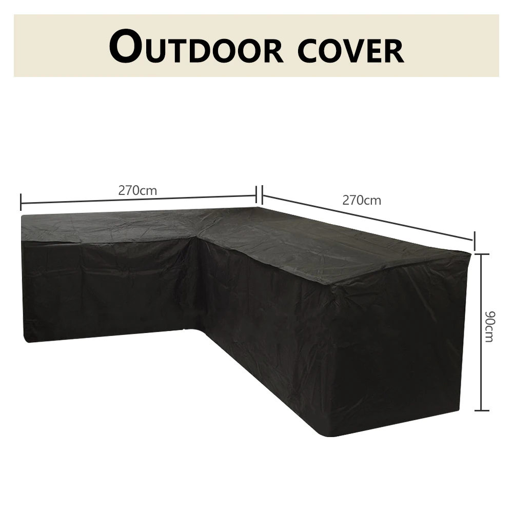 L Shape All-Purpose Covers Waterproof Rattan Corner Furniture Cover Garden Patio Outdoor Sofa Protector Anti-Dust Windproof New