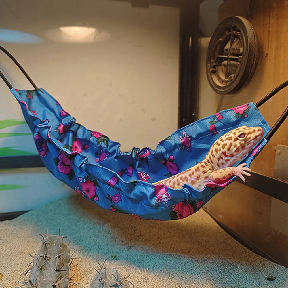 

Reptile Hammock Hanging Bed with Suction Cups & Clips Pets Supplies Soft Breathable Hammock Bed For Lizard Gecko Bearded Dragon
