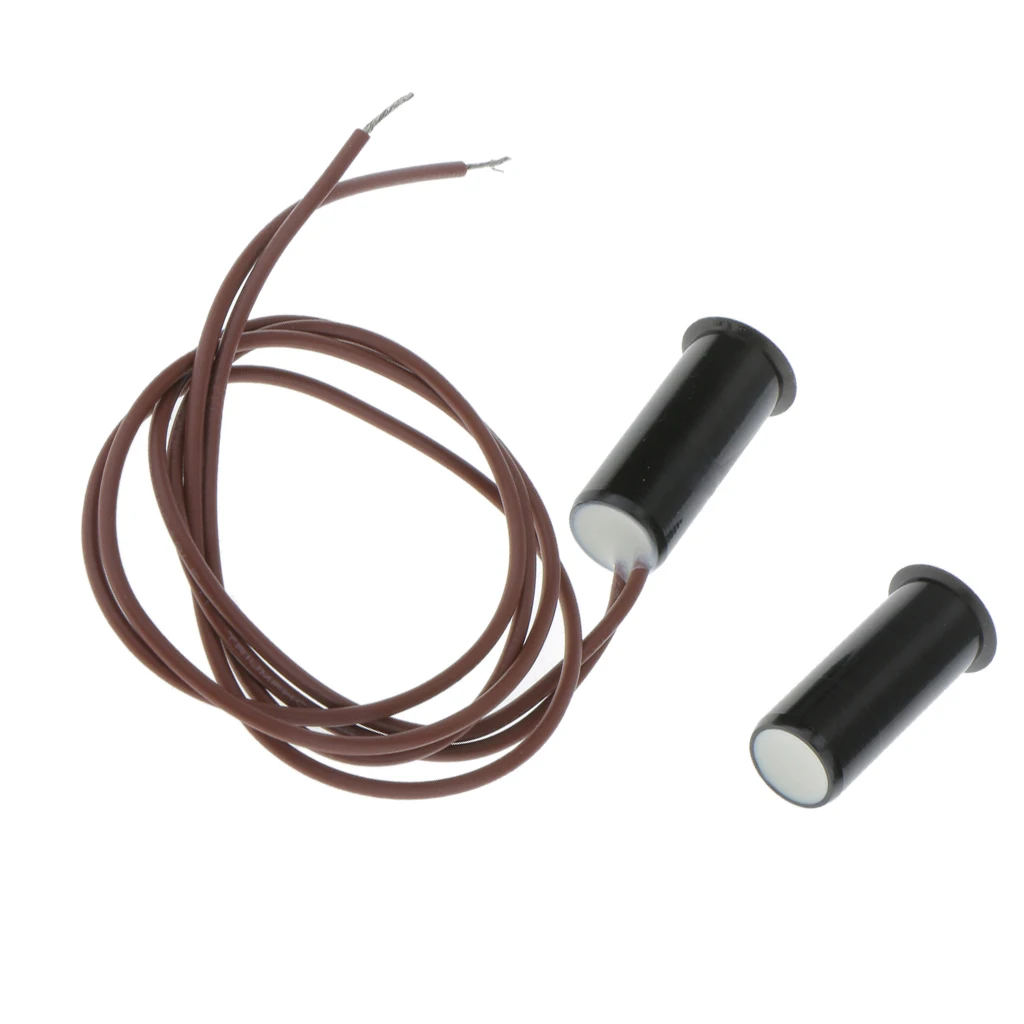 Recessed Contact Sensor Door Magnet for Home Security System Easy Operation Waterproof for Metal Door Window Smart Home