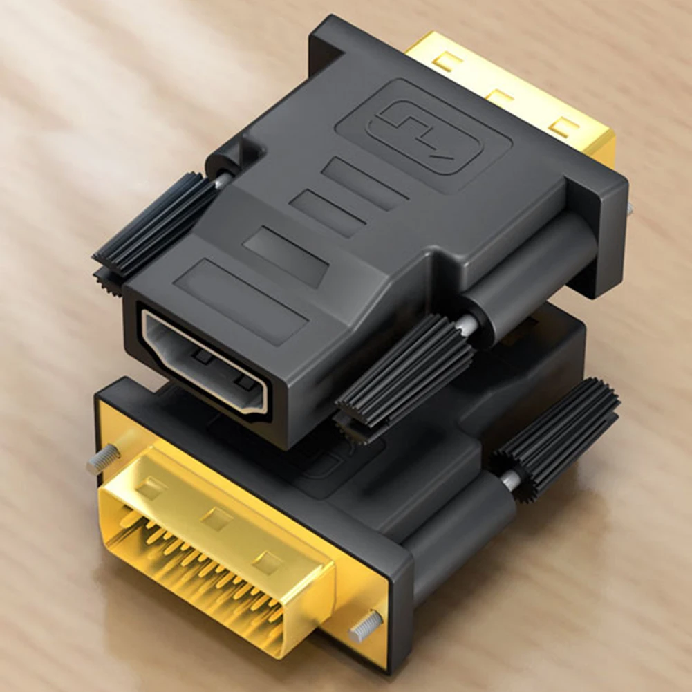 

High-Quality 24k Gold Plated DVI To HDMI-compatible Adapter For HDTV Projector Bi-directional Connector Converter