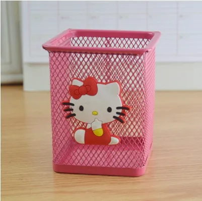 Sanrio Kawaii Pencil Holder Anime Accessories Creative Metal Cutout Tabletop Arrangement Multifunctional Storage Box Gift