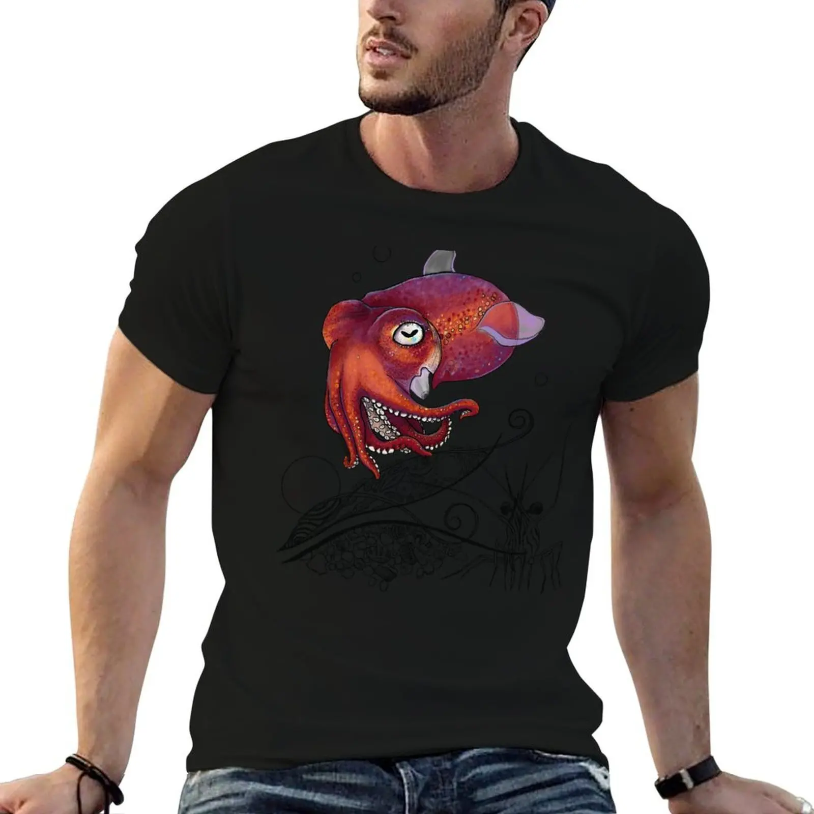 

Stubby Squid Doodle T-Shirt t shirt personalised graphic t shirts for man T-Shirt