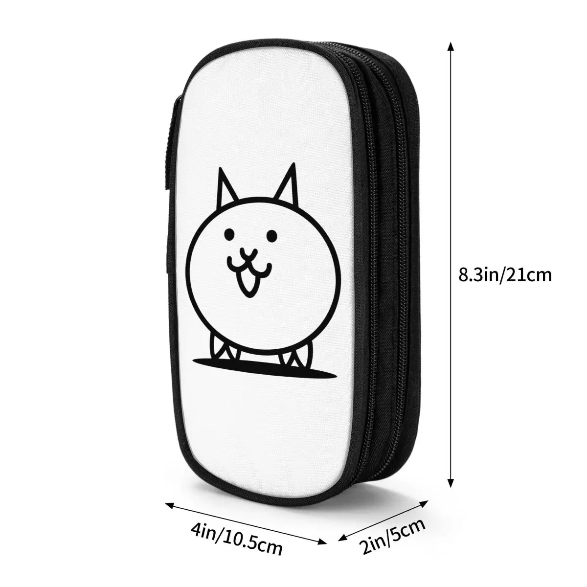 مقلمة Battle Cats، صندوق أقلام كلاسيكي، حقائب أقلام رصاص للطلاب، تخزين كبير، صندوق أقلام رصاص بسحاب للمدرسة