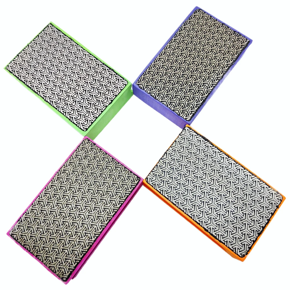 Diamante Mão Lixar Pads Ferramenta Abrasiva Azulejo Vidro Moagem Pedra Mármore Cerâmica Pcs Conjunto
