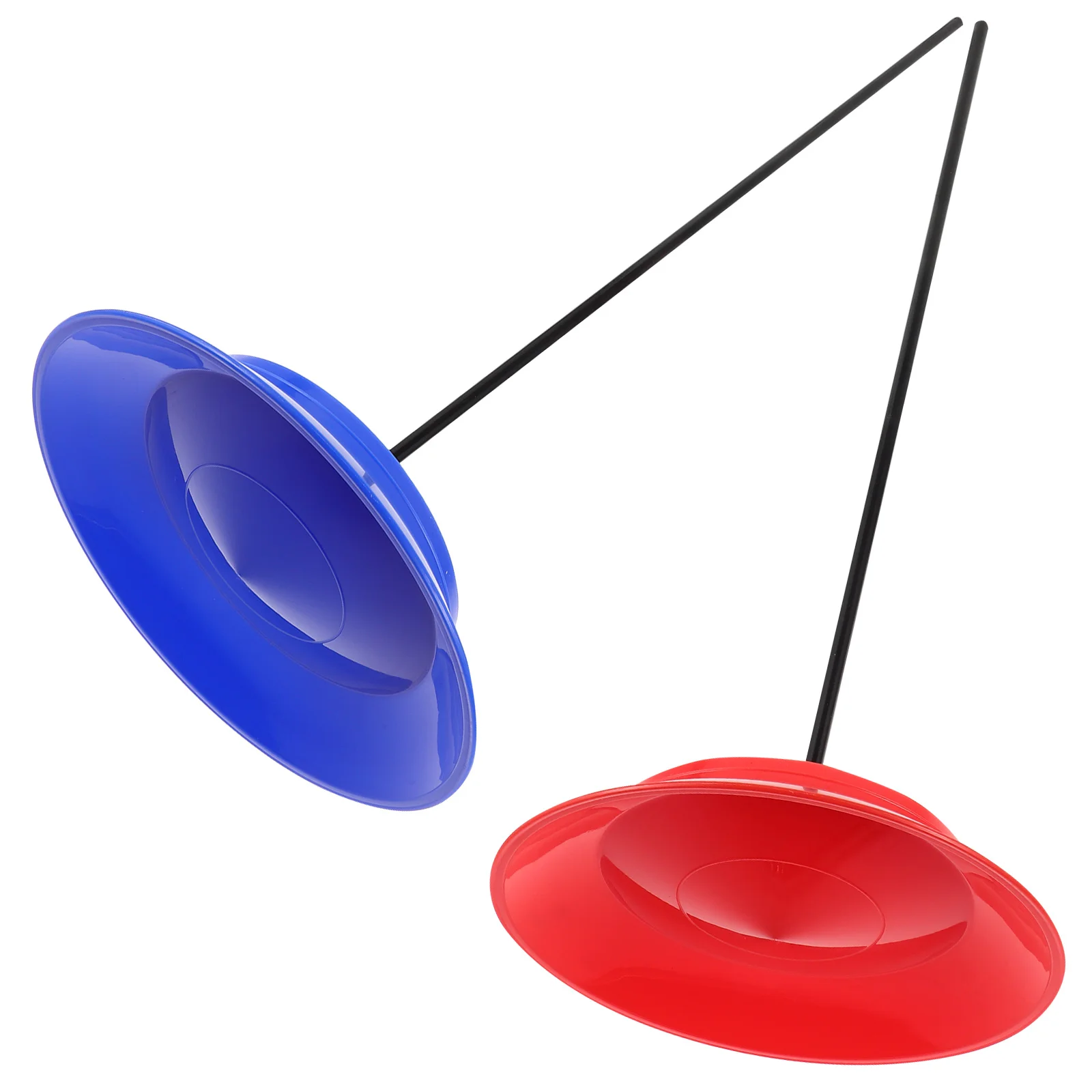 

2 Sets Juggling Hands Children's Stick Balance Party Supplies Colorful Plates Costumes for Adults Juggle Sticks