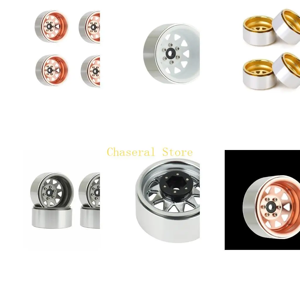 

E7CE 4PCS Металлический шарика -колесный концентратор для дистанционного управления усиливает внешний вид автомобиля