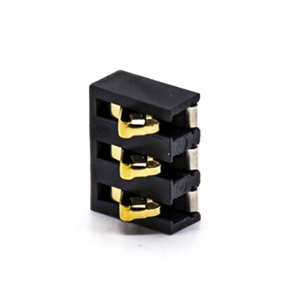 3-Pin Battery Connector 4.75H PCB Mount Gold-Plated 4.25PH Battery Contact Shrapnel for Lithium Battery Pack