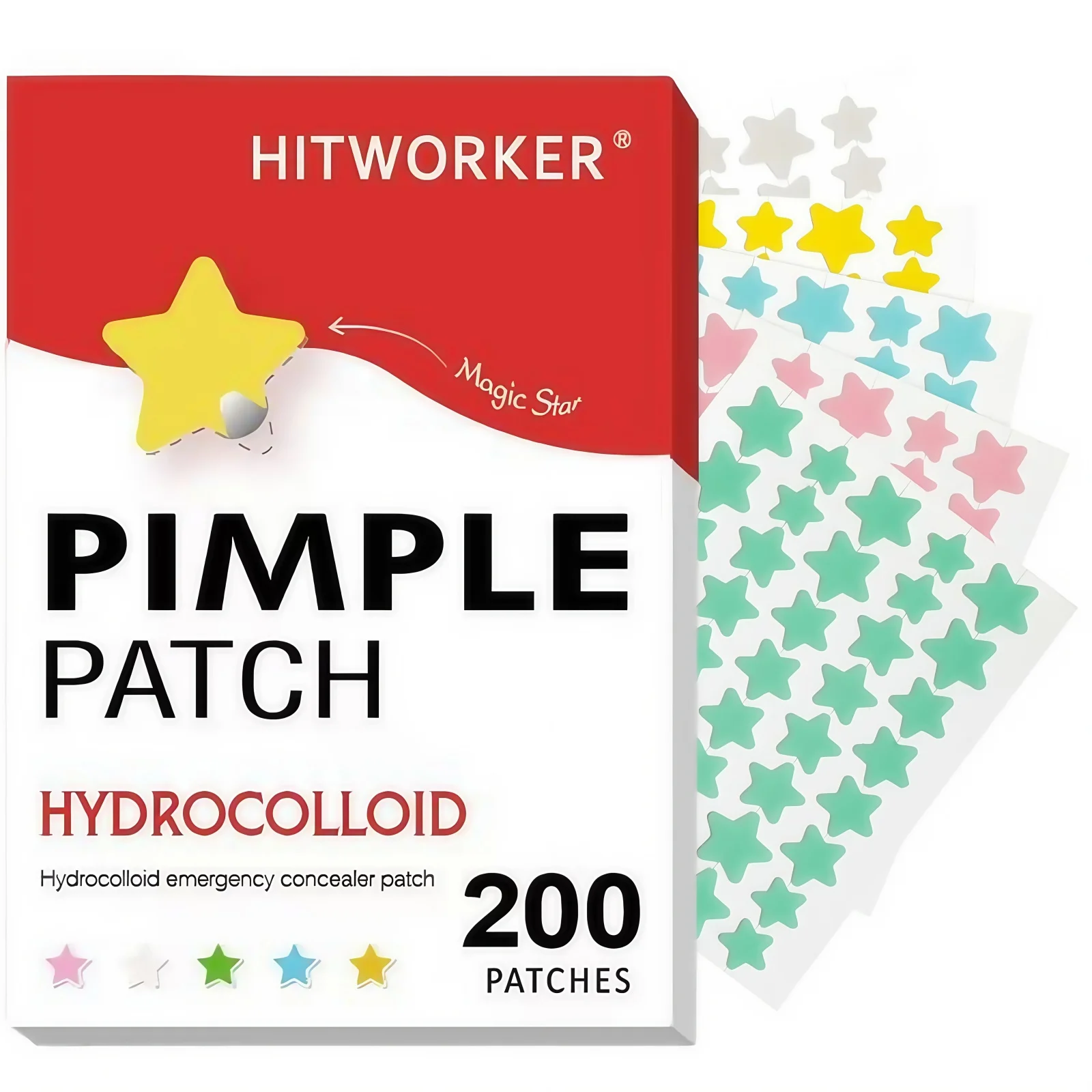 200pcs Acne Patches Assorted Colors & Sizes with Tea Tree Oil for Pimple Treatment And Removal
