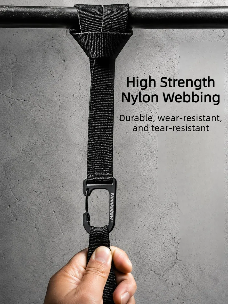 Multifunctional Webbing Spring Snap Hook, EDC Quick Clip Carabiner for Electric Bike Hanging, DIY Backpack Keychain Camping Gear