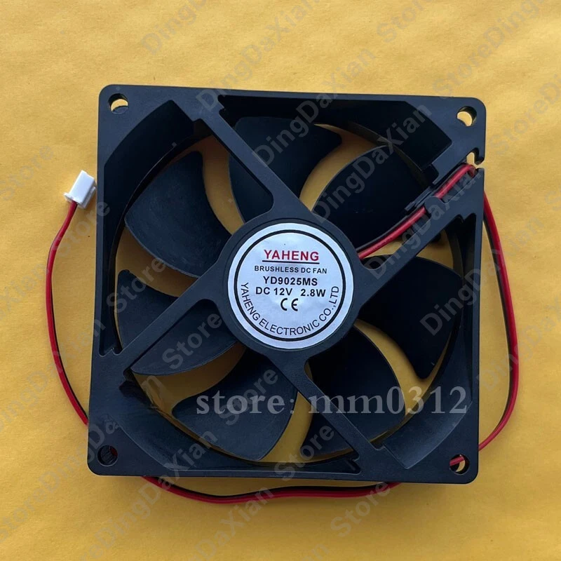 

D+ 1PCS For YAHENG YD9025MS DC12V 2.8W 9CM 2-Wire Cooling Fan 9025 92×92×25mm