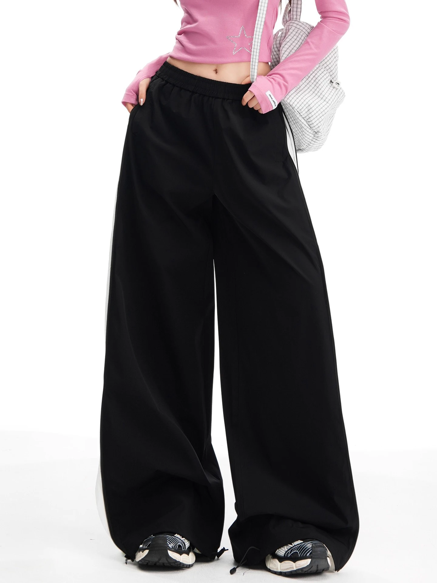 Kazalin taille haute Qui Dry Sport pantalon femme hiver Bla blanc couleur Blo minceur élastique grande taille droite décontracté P...