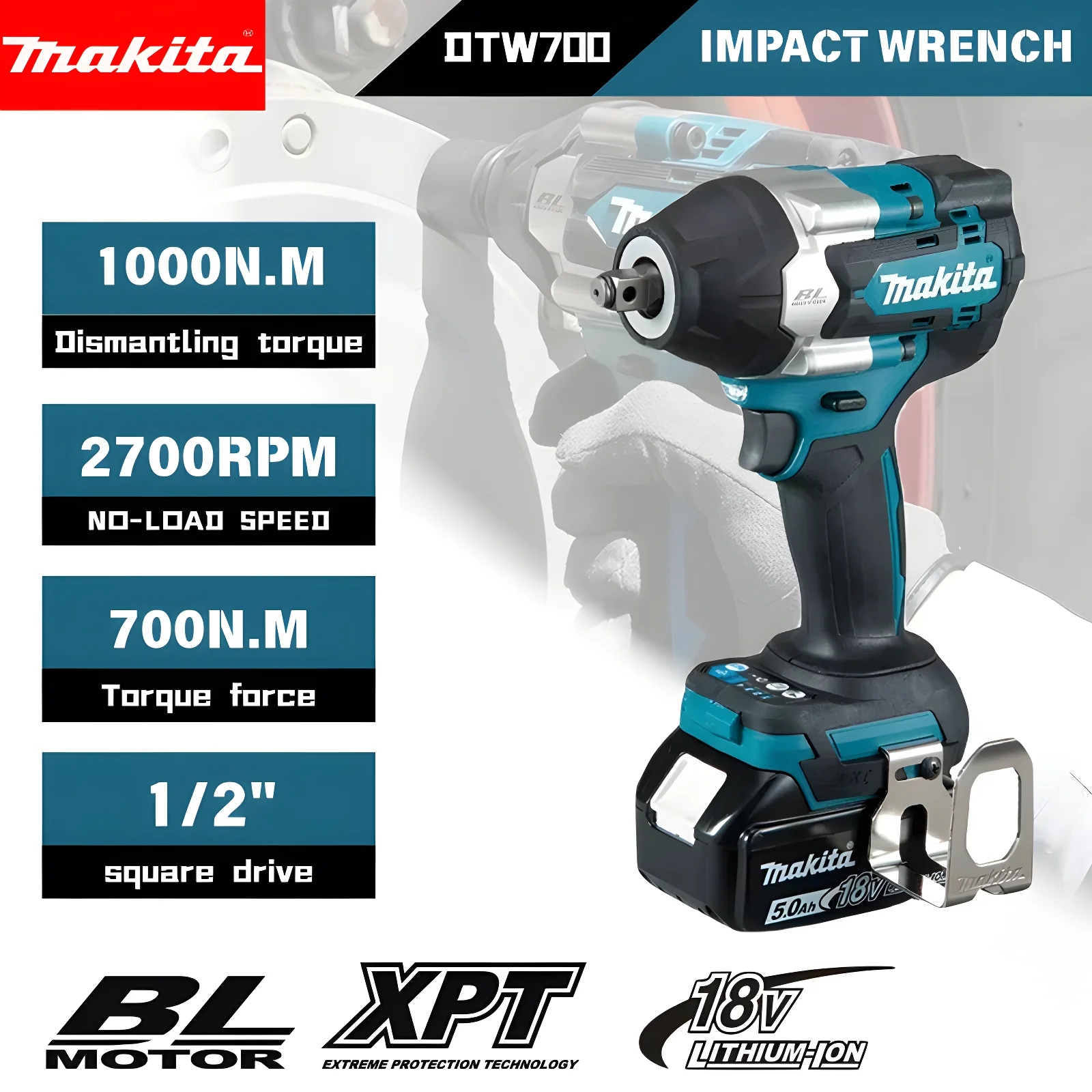 Makita DTW700 Cordl… - image