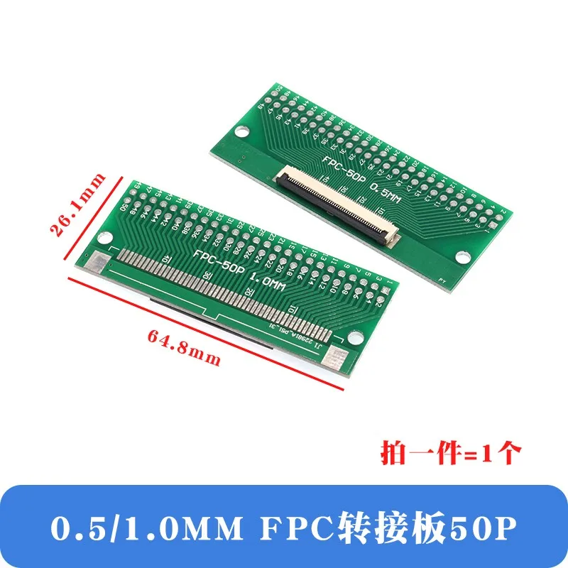 Fpc/ffc Adapter platine 0,5mm bis 2,54mm 6/8/10p/12/20p/24p/26p/30p/34p/40/60p 80pin dip board Pitch Converter Single Board Platine